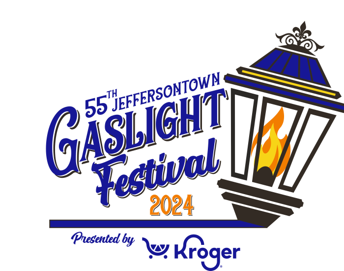 55th Jeffersontown Gaslight Festival 2024 Logo (Color with Kroger)